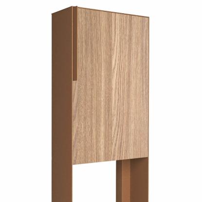 Bravios Faro postkasse med stander, HPL front, rust