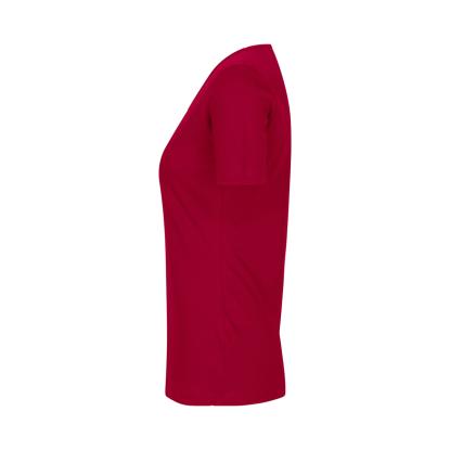 ID 0506 Interlock T-shirt med v-hals, dame, rød
