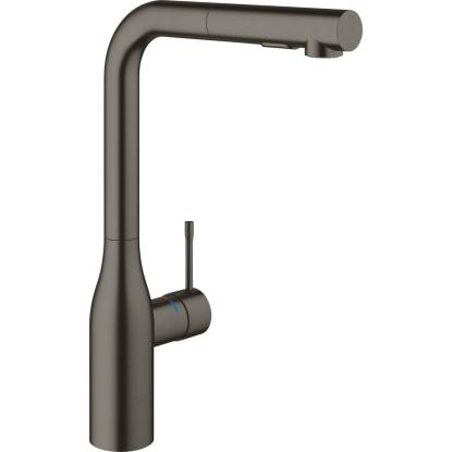 GROHE Essence køkkenarmatur med høj L-tud og udtræk, børstet hard graphite