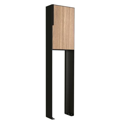 Bravios Faro postkasse med stander, HPL front, sort
