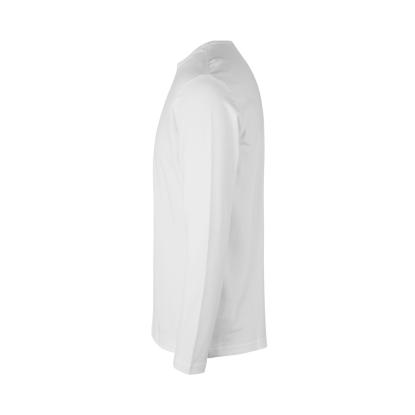 ID 0518 Interlock T-shirt med lange ærmer, hvid