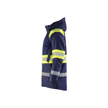 Blåkläder 4485 high vis vinterparkajakke, marineblå/hi-vis gul