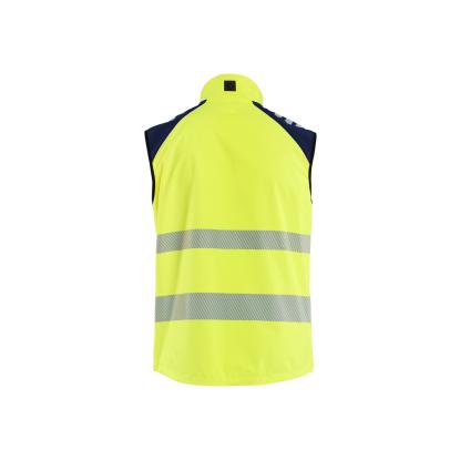 Blåkläder 3091 high vis softshell-vest, hi-vis gul/marineblå