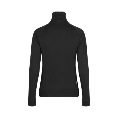 ID 0629 sweat cardigan med lynlås, dame, sort