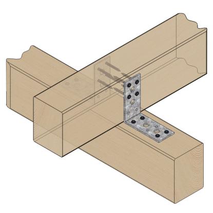 SIMA vinkelbeslag V10, pregalvaniseret, 93 x 93 x 3,0 x 40 mm