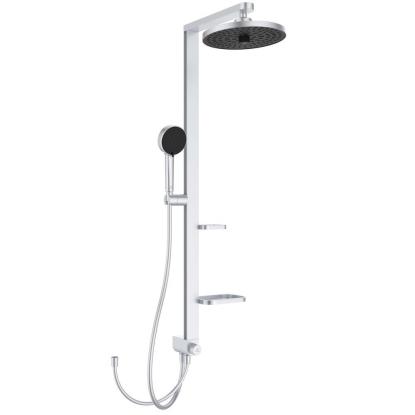 Ideal Standard Alu+ brusesystem med 12 l/min flow regulator, sølv