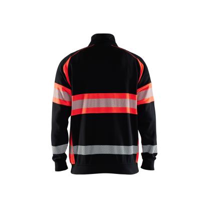 Blåkläder 3553 high vis sweatshirt, sort/hi-vis rød