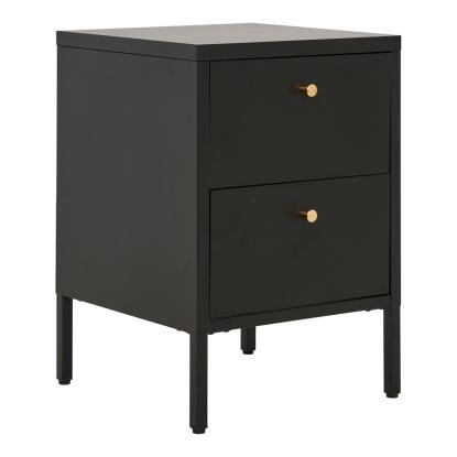 Dalby kommode med 2 skuffer, stål, 40 x 40 x 59,5 cm, sort
