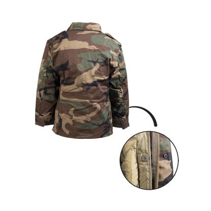 Mil-Tec M65 feltjakke til børn, woodland camo 