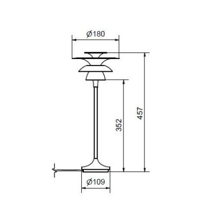 Belid Picasso bordlampe, Ø18 cm, H45,7 cm, G4, mat hvid
