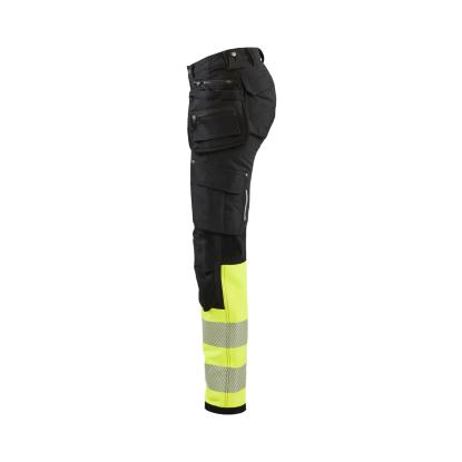 Blåkläder 7193 dame high vis buks 4-vejs stretch, sort/hi-vis gul