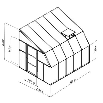 Rion Sun Room 45 udestue, polypropylen/akryl, hvid - 8,3 m²