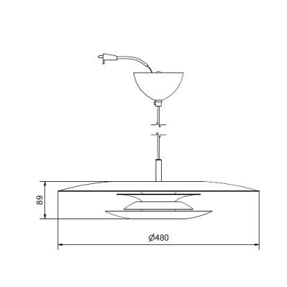 Belid Eclipse pendel, Ø48cm,  G9, mat hvid