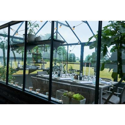 Juliana Grand Oase orangeri 13 m², murmodel, antracit, 3 mm hærdet glas