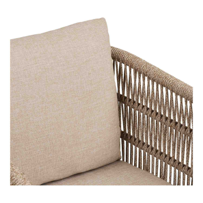 Terracina havestol med hynde, akacie, beige