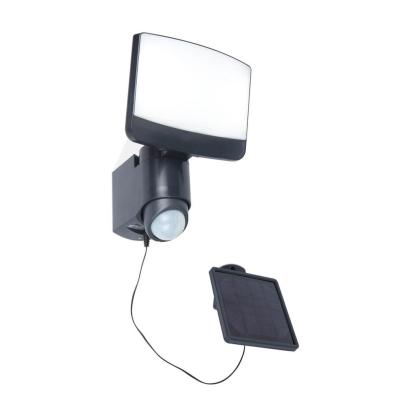 LUTEC SUNSHINE LED væglampe med solceller og sensor, H24,5 cm, 7,5W, IP54, mørk grå