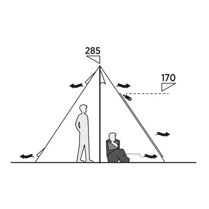 easy camp Rands Tipi til 8 personer, mørk sandfarve