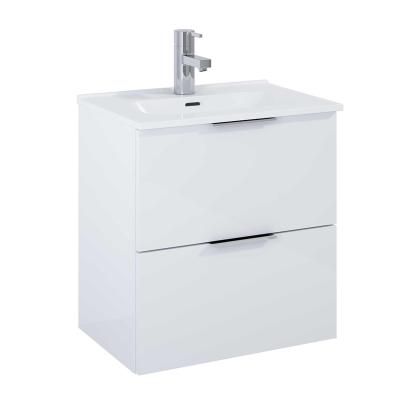 Danbad møbelsæt med 2 skuffer, hvid, blank - 50 x 35 cm