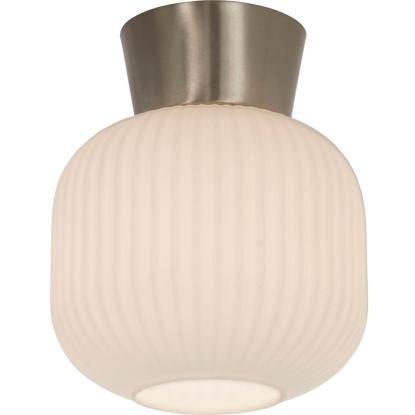 Aneta Vanja loftlampe, Ø20 cm, hvid/satin stål