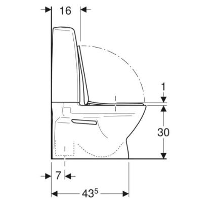 Ifö Sign 6820 børnetoilet til limmontering, inklusiv sæde, 33 cm højt, hvid