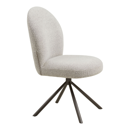 Lana spisebordsstol med drejefod, bouclé, sand