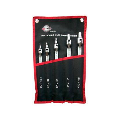 BATO dobbelt lednøglesæt, 6-kantet, H2-H14 mm - 5 dele