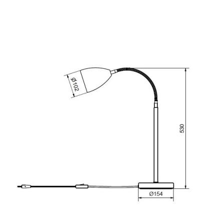 Belid Trotsig LED bordlampe, Ø15,4 cm, H53 cm, GU10, oxidgrå