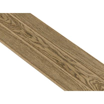 I-Wood Medio+ 3-lamel akustikpanel, mørkebrun olieret, brun filt og lys kerne, egefiner, 16 x 300 mm
