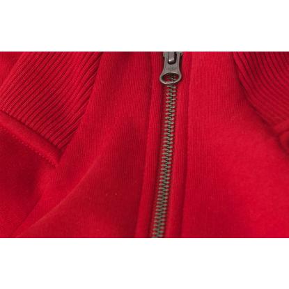 ID 0629 sweat cardigan med lynlås, dame, rød