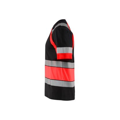 Blåkläder 3421 high vis t-shirt, sort/hi-vis rød