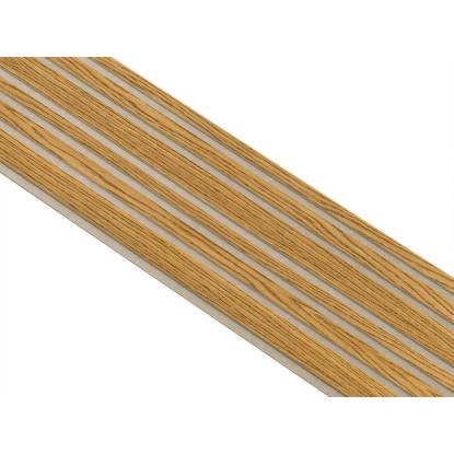 I-Wood Medio+ Mixed akustikpanel, brun olieret, beige filt og lys kerne, egefiner, 16 x 300 mm