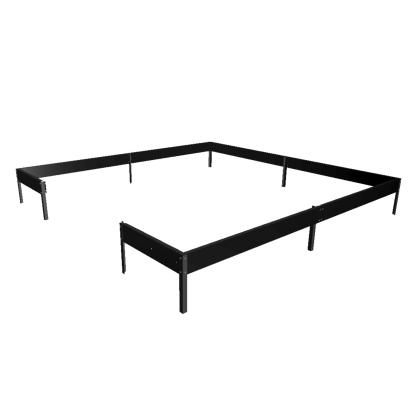 Halls Qube+ 88 fundament i sort til 6,6 m² drivhus