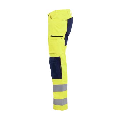 Blåkläder 1585 high vis buks med stretch, hi-vis gul/marineblå