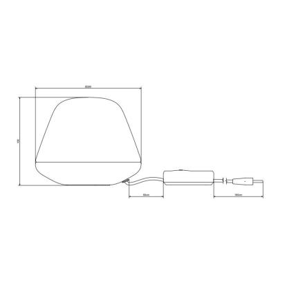 Herstal Bloom Small bordlampe, Ø20 cm, E27, satin sølv