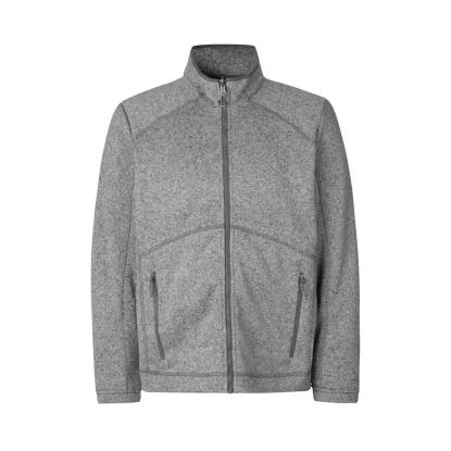 ID 0847 Zip-n-Mix strikfleece cardigan, melange, grafit melange