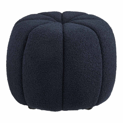 Paisley puf, marine, Ø48 cm