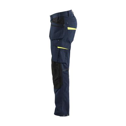 Blåkläder 1496 servicebuks med stretch og værktøjslommer, mørk marineblå/hi-vis gul