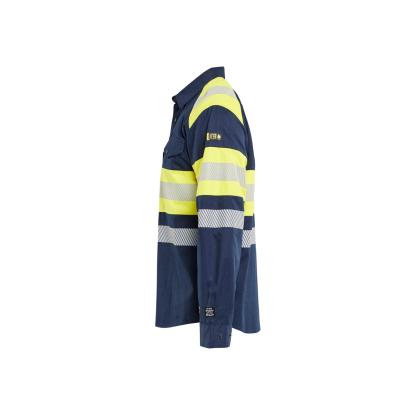 Blåkläder 3229 multinorm skjorte inherent, marineblå/hi-vis gul