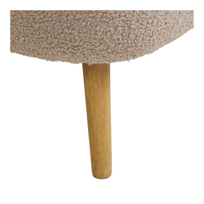 Harlow bænk med opbevaring, bouclé, beige, 95 cm