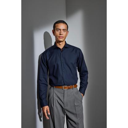 Seven Seas SS8 Fine Twill skjorte, modern, navy