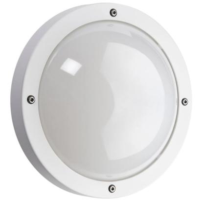 SG Armaturen Primo 1100 LED væglampe, Ø27 cm, IP65, hvid