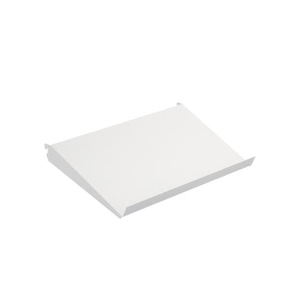 Décor+ D60 metalhylde med hældning, mat hvid