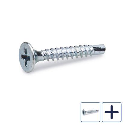 FAST gipsskrue til stål, elforzinket, 3,5 mm - 250 stk.