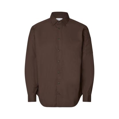 Seven Seas S66 Poplin skjorte med stretch, mocca