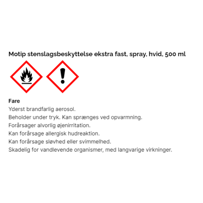 Motip stenslagsbeskyttelse ekstra fast, spray, 500 ml - hvid