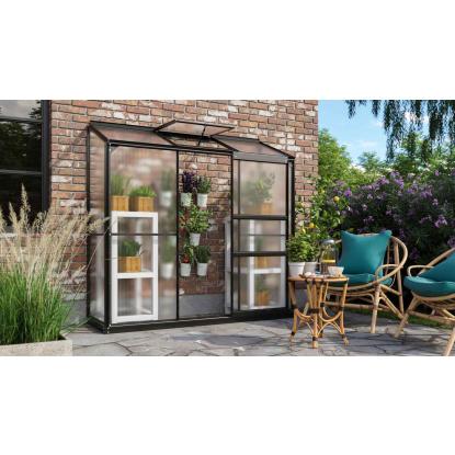 Vitavia Ida 1300 drivhus, sort, 1,3 m², 4 mm poly