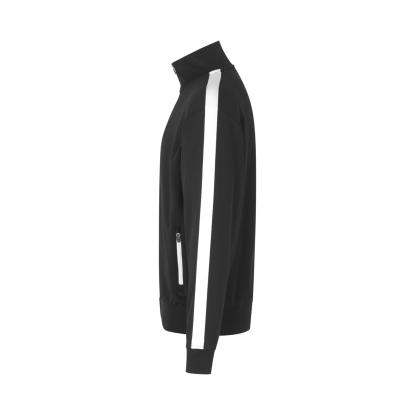 ID 0626 sweat cardigan med kontrast, sort