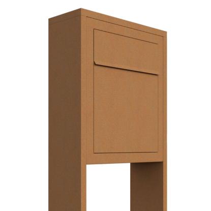 Bravios Base postkasse med stander, rust
