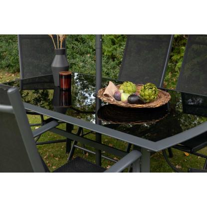 Venture Design Brekki havebordssæt med parasol, sort