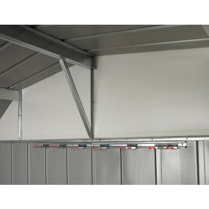 Spacemaker værktøjsliste med kroge, galvaniseret stål, sølv, 65 cm
